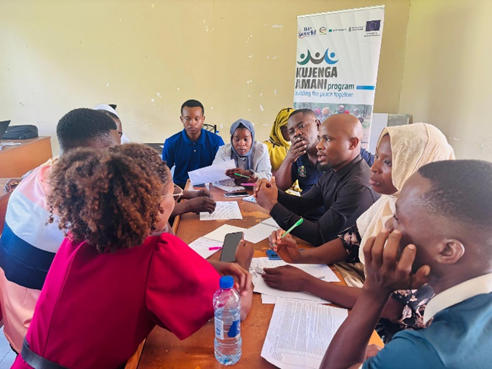 Youth dialogue session in Mtwara promoting peacebuilding and community engagement